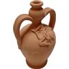 ANFORA IN TERRACOTTA CON TRINACRIA E MANICI BUMMULO SICILIANO ALTEZZA CM. 23X13