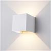 benovo APPLIQUE CUBO LED 12W FARO FARETTO LAMPADA DA PARETE MURO DOPPIA LUCE