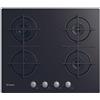 CANDY PIANO COTTURA GAS VETRO TEMPERATO 4 FORNELLI INCASSO 59CM CVG6B NERO