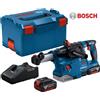 BOSCH MARTELLO PERFORATORE A BATTERIA GBH 18V-22 + GDE 18V-12 ASPIRATORE SDS PLU