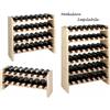 BricoShop24 Cantina Vino Modulare in Legno Portabottiglie Cantinetta Scaffali Impilabile