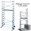 BricoShop24 Ponteggio Mobile Altezza lavoro 4.36 Scala Trabattello in Alluminio Ruote Facal