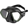 SEAC Raptor, Maschera Low Volume per Apnea e Pesca Subacquea, Nero/Verde