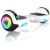 SISIGAD Hoverboard per bambini, hoverboard con altoparlante Bluetooth, potente motore doppio, luci LED, la scelta migliore per i bambini