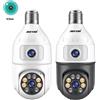 Dome TELECAMERA LAMPADINA PTZ E27 1080P 2 OBIETTIVI DOPPIO SCHERMO ICSEE IP44
