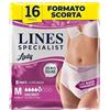 Lines Specialist Pants Lady Discreet, Mutande Assorbenti per Incontinenza Donna, Vita Bassa, Femminili e Discreti, Zero Odore e Barriere Laterali Protettive, Taglia M, 2 Confezioni da 8 Unità