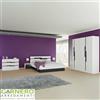 Garnero Arredamenti Camera da letto completa matrimoniale MADEIRA bianco lucido stile moderno design