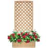 FIORIERA CON PANNELLO PATIO 90x32x180h - in legno tropicale naturale