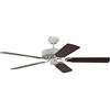 Pepeo Gmbh Ventilatore da Soffitto Potkuri, Bianco / Mogano, 132 Cm