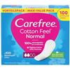Carefree Salvaslip Cotton Feel Normal con profumo di aloe vera, 100% traspirante per una sensazione di freschezza di lunga durata, taglia normale, 100 pezzi