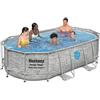 BestWay Piscina Fuori Terra Ovale 427x250 con Copertura Pompa Filtro Cartuccia Scaletta