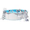 BestWay Piscina in Acciaio Ovale Fuori Terra 500x360x120 con Pompa Filtro a Sabbia Scala
