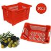 BricoShop24 10 Ceste Raccolta Olive Cassetta Impilabile fondo Forato per Frutta Verdura