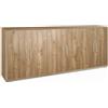 BricoShop24 Armadio Credenza Mobile Basso Noce Porta TV Moderno 6 Ante 200 cm Legno