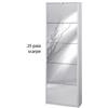 BricoShop24 Kit Scarpiera Bianco Venato 5 Ante a Specchio Ribalta Doppia 25 paia Portascarpe