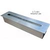 Rovelli Bruciatore a Bioetanolo Liquido 40x10 cm Acciaio Etanolo Inserto Camino Stufa