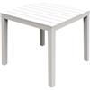 PROGARDEN TAVOLO BALI IN RESINA EFFETTO DOGHE IN LEGNO 80x80