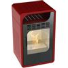 Rovelli Stufa a Bioetanolo Ventilata Rossa Camino 3 kw 28m2 Combustibile 1.5lt con Vetro