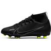 Nike Jr. Mercurial Superfly 9 Club Fg/MG, Little/Big Kids' Multi-Ground Soccer Cleats, Black Dk Smoke Grey Summit White Volt, 38.5 EU