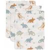 Jollein 536-848-67100 Dino - Set di 3 guanti da bagno (15 x 20 cm)