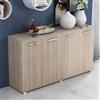 BricoShop24 Mobile Credenza 4 Ante 180 Olmo con Ripiani Madia Buffet da Soggiorno Moderna
