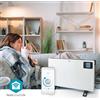 NEDIS Stufa Elettrica Termoconvettore Pannello Slim 2000W Telecomando da Parete Terra