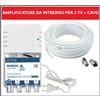 EDISION Kit Amplificatore Segnale Centralino Antenna Tv Da Interno Digitale Terrestre **