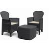 PROGARDEN SET RATTAN TREE 2 poltrone con tavolo contenitore