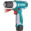 Total TRAPANO A BATTERIA 12V MANDRINO AUTOSERRANTE 10mm + 2 BATTERIE + 2 PUNTE TOTAL