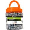 Elematic TASSELLO TASSELLI in NYLON T6/VA con VITE 6x30mm ELEMATIC BOX KIT 300 Pezzi