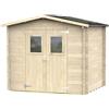 Twig Casetta in Legno Blockhouse 2.5x2 19 mm con Pavimento Ricovero Attrezzi Giardino