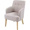 GCHOME SEDIA POLTRONA TESSUTO SCANDINAVO LEGNO TORTORA CLASSICA MODERNA h85*60*65 cm