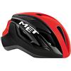 MET Casco Strale (58-62), Unisex-Adulto, Multicolore (Nero/Rosso), 59-62
