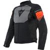 Dainese - Air Fast Tex Jacket, Giacca Moto Estiva, Tessuto QuickDry, Protezioni Morbide su Spalle e Gomiti, Giacca Moto da Uomo, Nero/Grigio/Rosso Fluo, 62