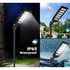 FARO LAMPIONE STRADALE LED 200W PANNELLO SOLARE Fotovoltaico FARO Esterno Giardino