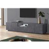 TopQuality Furniture Mobile Porta TV con 4 Ante Madia Bassa Ardesia 220 cm per Soggiorno