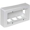 WatioWave Presa bianca a 2 elementi, misure 165x96x43mm, ideale per finiture decorative e protezione di impianti elettrici.