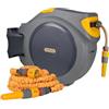 HOZELOCK - Esclusiva per Amazon: bobina automatica da 40 m con Superhoze da 7,5 m: facile da installare, blocco bambini, riavvolgimento automatico, pronto all'uso, tubo espandibile incluso fino a