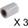 EUROPLAST 3 X FILM ESTENSIBILE Nastro Pellicola IMBALLAGGIO Rotolo Bobina H 12,5 cm 300 G