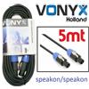 vonyx CAVO SPEAKON M. + SPEAKON M. 5 METRI CASSE ACUSTICHE PASSIVE AMPLIFICATORE SPEAK
