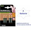 Duracell 4 batterie ricaricabili AAA Ministilo 900 mAh LE PIU' POTENTI DELLA DURACELL