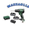 HIKOKI-HITACHI TRAPANO AVVITATORE CON PERCUSSIONE DV18DE 18V N.2 BATTERIE 5 Ah