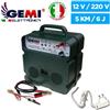 GEMI RECINTO ELETTRICO ELETTRIFICATORE 12V / 220V EXTRAFORTE MORSETTI BATTERIA AUTO