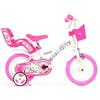 Dino Bikes Bicicletta per Bambina 12 Pollici 3 4 5 Anni Hello Kitty Pedali Rotelle 1 Freno
