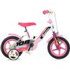 Dino Bikes Bicicletta per Bambina 10 Pollici Freno Davanti Rotelle 2 3 4 anni Bici da Bimba
