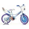 Dino Bikes Bicicletta per Bambina 16 Pollici Snow Queen 3 4 5 6 Anni con Rotelle