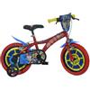 Dino Bikes Bicicletta Paw Patrol 14 Pollici 3 4 5 6 anni Bici con Rotelle Freni per Bambino