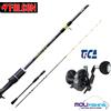 TICA FALCON COMBO VERTICAL JIG FALCON BLACK PHANTOM ACID 190 - 100/200 GR + TICA FORCE JIG