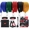 BeMaxx Set Di Fasce Di Resistenza + Piano Allenamenti - Kit Elastici: 5 Bande Elastiche