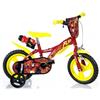 Dino Bikes Bicicletta da Bambino Flash Ruota 12 Pollici 3 4 5 anni Bimbo con Rotelle Freno